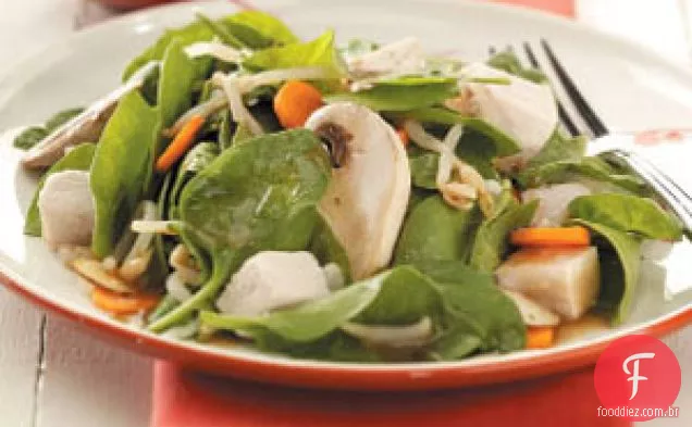 Salada Chinesa De Espinafre E Amêndoa
