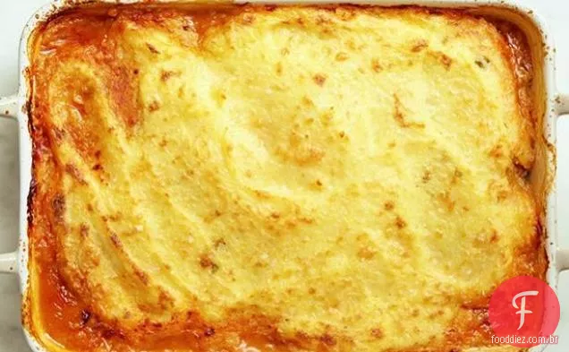 Pimentão picante e caçarola de Fubá