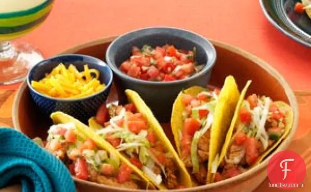 Tacos de porco e pimenta