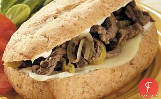 Sanduíches De Carne De Lombo Italiano