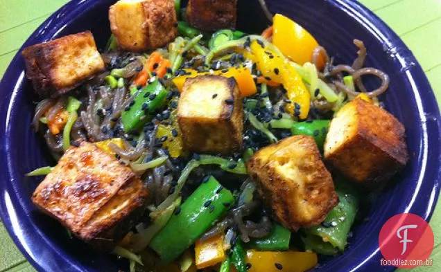 Ginger Lime Soba Com Tofu Assado