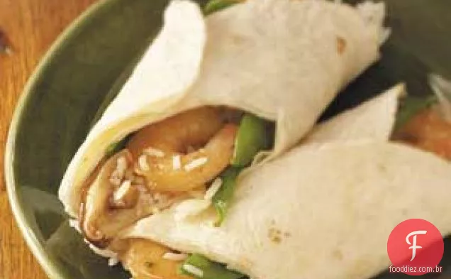 Camarão ' n ' Arroz Wraps