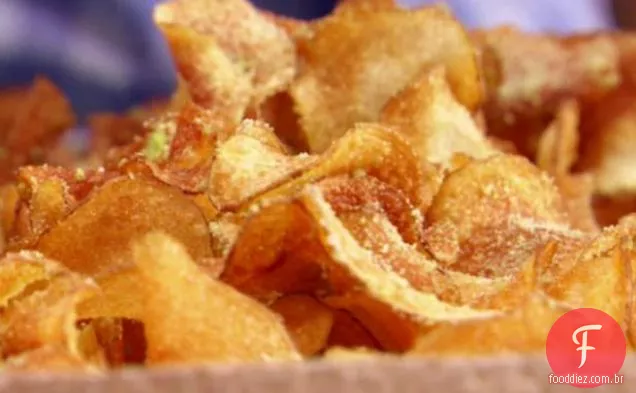 Creme de leite caseiro e batatas fritas de cebola