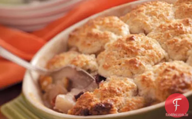 Gingered Cherry Pear Cobbler