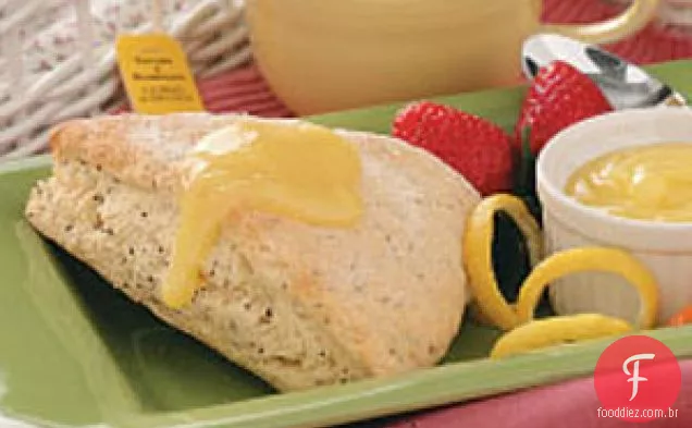 Scones De Limão Com Sementes De Papoula