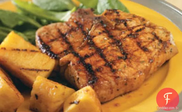 Ananás E Costeletas De Porco Teriyaki