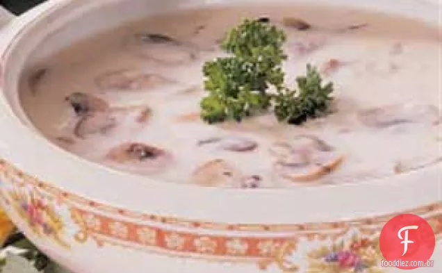 Creme rápido de sopa de cogumelos
