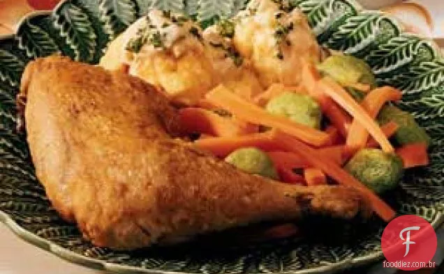 Bolinhos de frango com molho de Creme De Leite