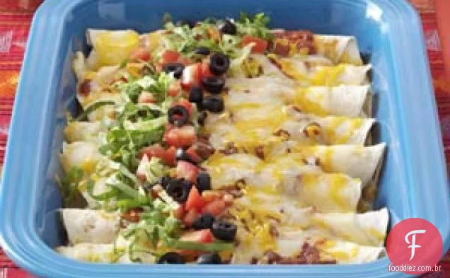 Três Enchiladas De Queijo