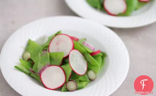 Receita CSA Box#2: Salada De Ervilha, Rabanete E Cebolinha