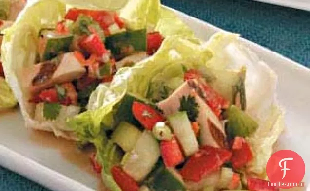 Asiática Salada De Frango Alface Copos