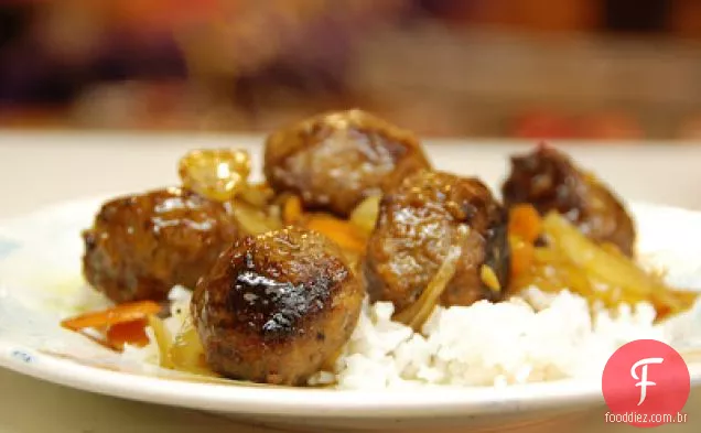 Almôndegas De Frango Teriyaki