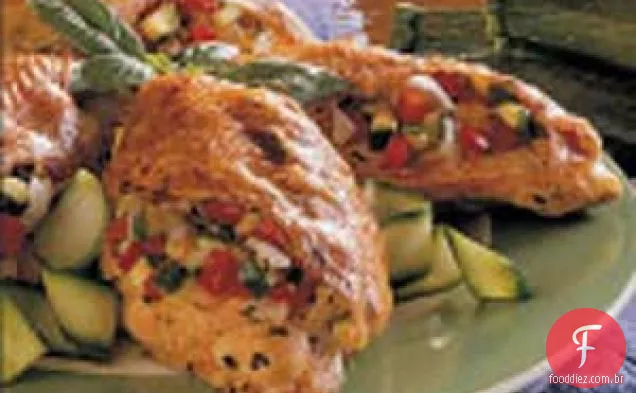 Frango Recheado Com Abobrinha