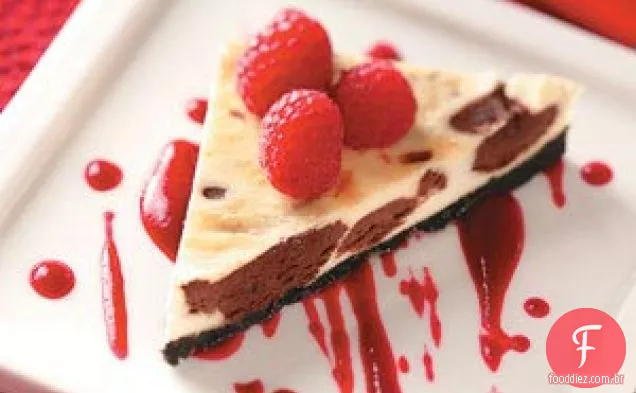 Triângulos De Cheesecake De Chocolate