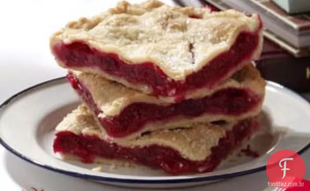 Torta De Framboesa Quadrados