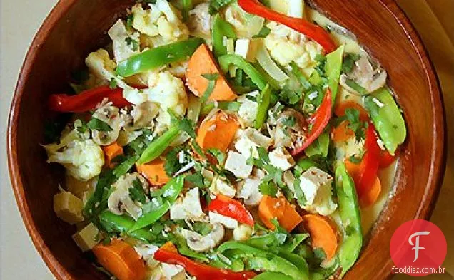 Curry De Coco Vegetariano Com Tofu