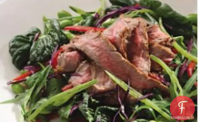 Salada De Bife Grelhado Com Edamame E Coentro
