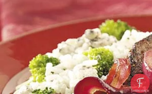 Arroz Com Queijo Azul De Brócolos