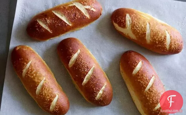 Pãezinhos De Cachorro-Quente Pretzel