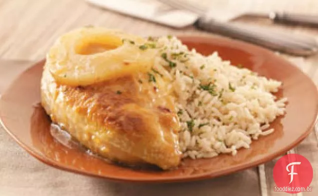 Frango agridoce com ananás