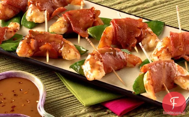 Aperitivos De Bacon De Peru Em Estilo Asiático