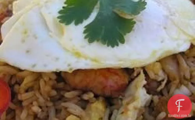 Saewoo Bokkeumbap Coreano (Arroz Frito Com Camarão)