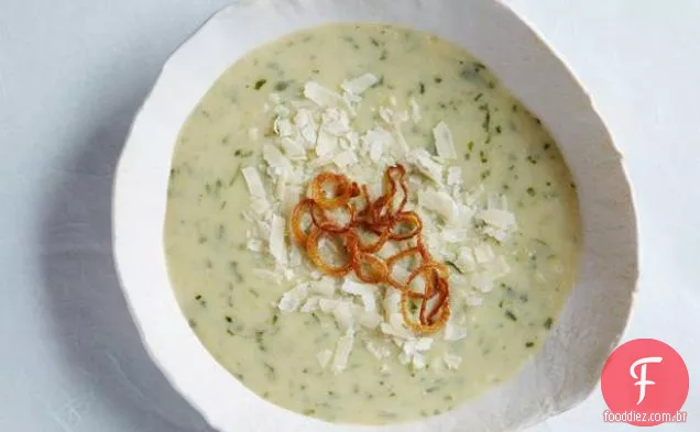Sopa De Alho-Poró De Batata Assada