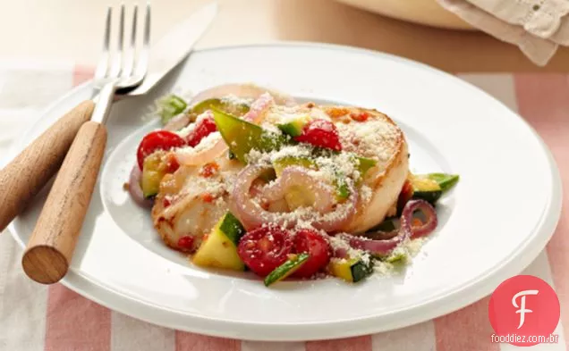 Frango Quente E Frigideira Vegetariana