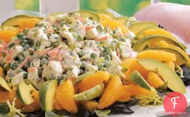 Salada De Frango Com Abacate E Laranja