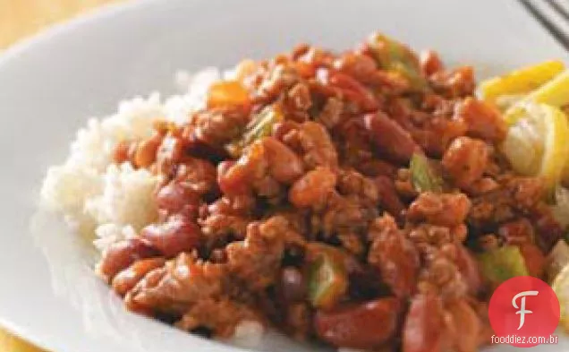Feijão Vermelho Saudável E Arroz