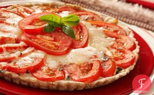 Tarte De Manjericão Com Tomate Fresco