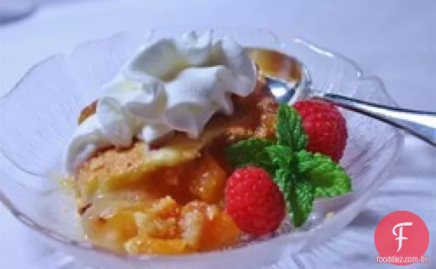 Sobremesa de pêssego doce e fácil