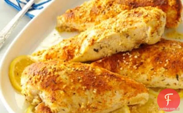Frango assado Mediterrâneo com limão