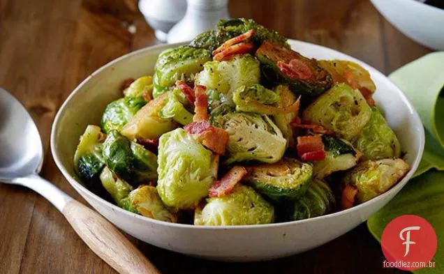 Couves de Bruxelas com Bacon