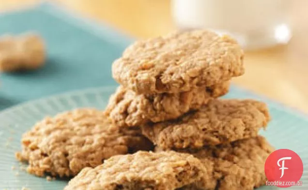 Biscoitos De Aveia Com Manteiga De Amendoim