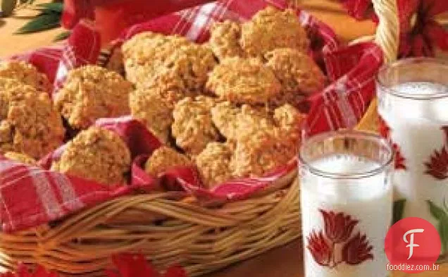 Biscoitos De Aveia Com Manteiga De Amendoim