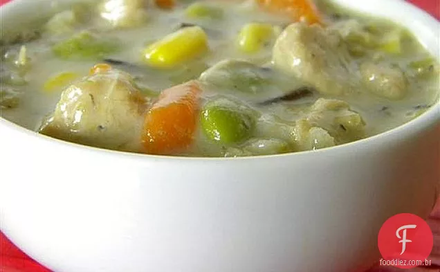 Frango De Coco E Sopa De Arroz Selvagem