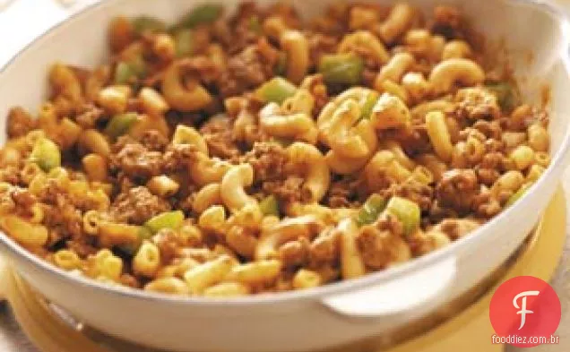 Frigideira De Macarrão De Carne