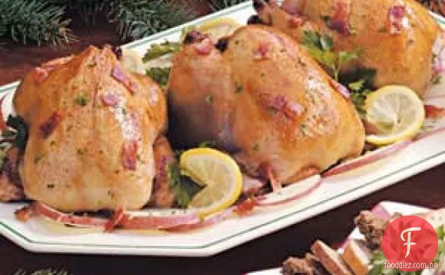 Galinhas da Cornualha com batatas