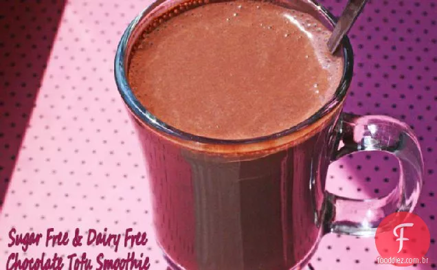Smoothie De Tofu De Chocolate Sem Açúcar E Laticínios