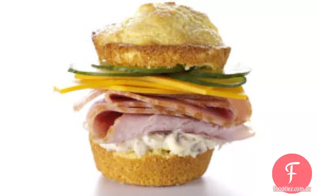 Presunto E Queijo Para Muffins De Milho