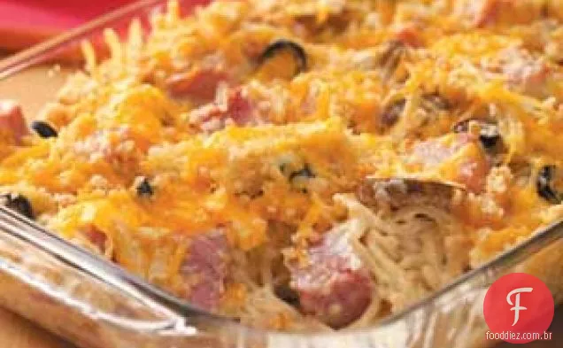 Spaghetti Ham Bake