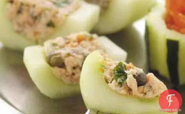 Salmão Fumado Pepino Canapés