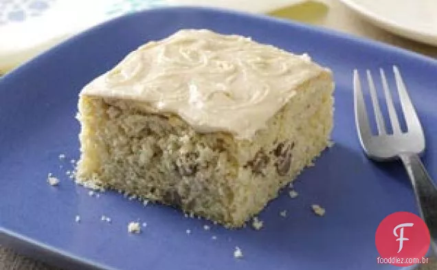 Bolo de caramelo à moda antiga com cobertura de Penuche