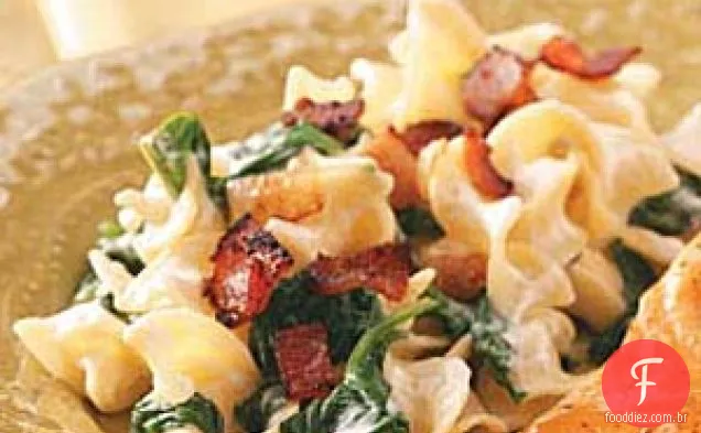 Molho Cremoso De Espinafre E Macarrão