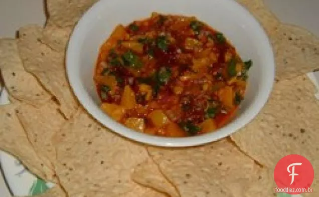 Salsa de pêssego Chipotle com coentro
