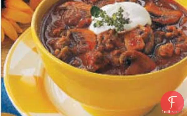 Pimentão Com Cogumelos Carnudos