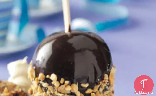 Maçãs Carameladas Achocolatadas