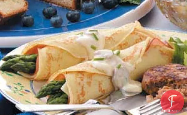 Crepes De Presunto De Espargos