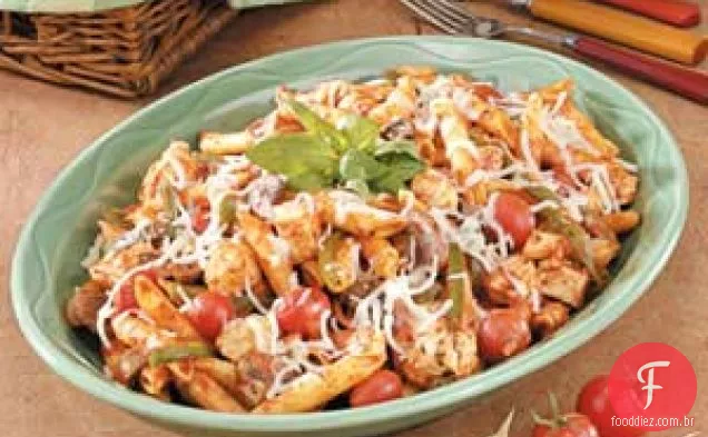 Frango italiano e Penne